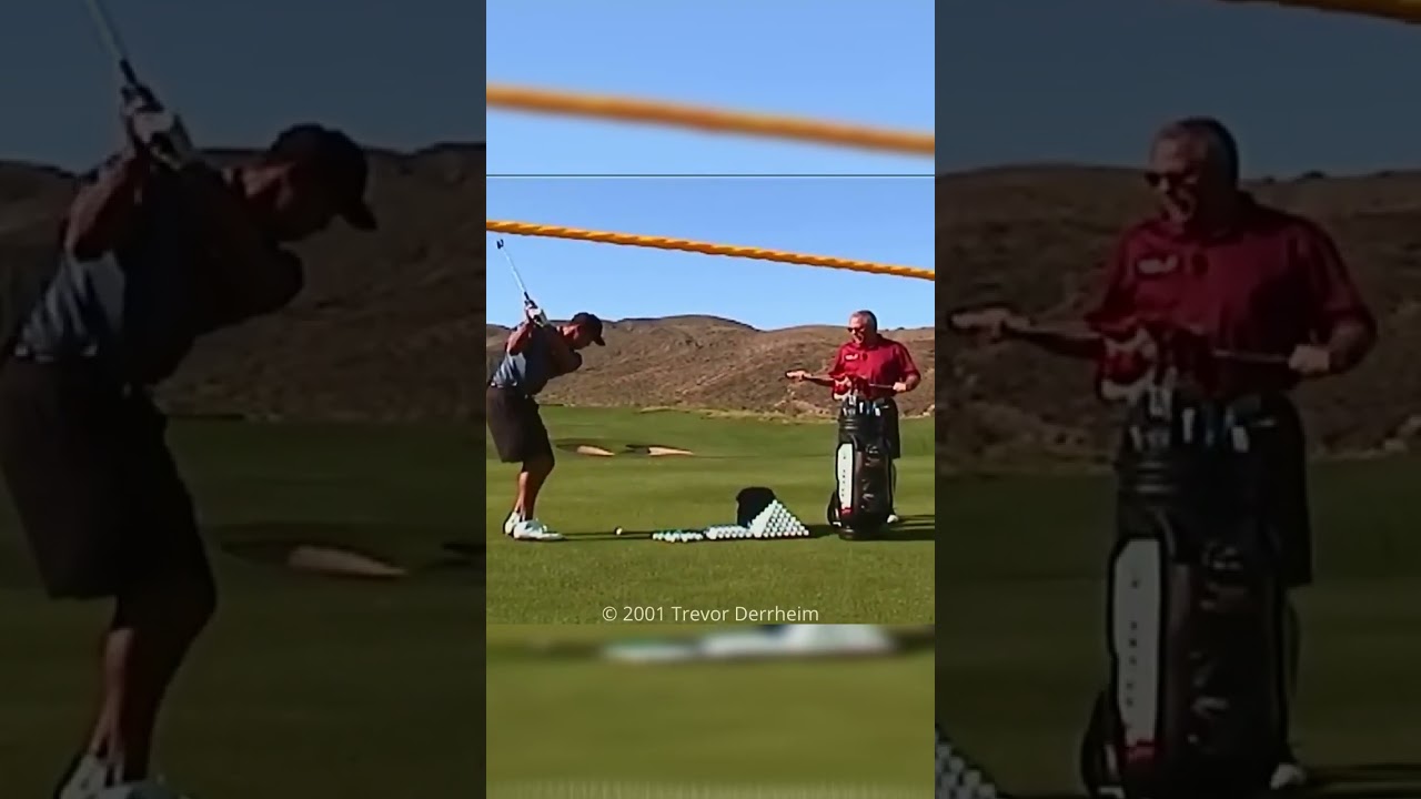 Tiger Woods 2001 Wedge warm up #golf #golfswing #golfer