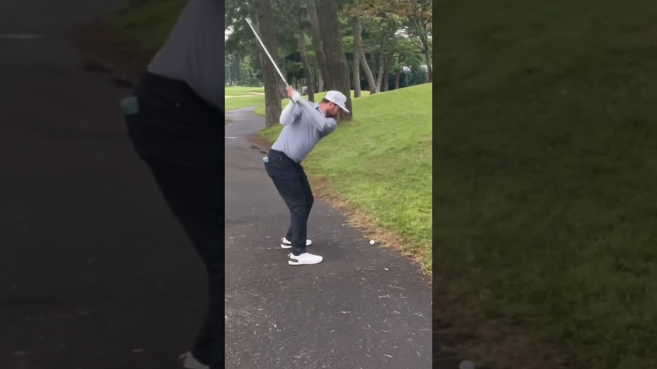 【ZOZOCHAMPIONSHIP2022】エグ過ぎるカートショット。これぞ世界の技#golf #ゴルフ #pga #pgatour #zozochampionship #ゴルフスイング