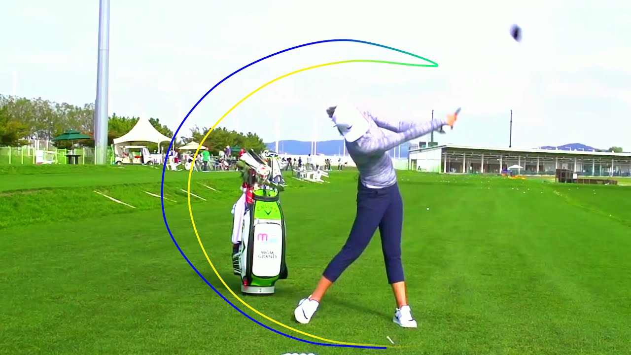 美しいゴルファー🔥「Michelle wie west」パワフルなスイングモーション＆スローモーション、미녀 🔥장타자 "미쉘 위" 파워 스윙 & 슬로우모션