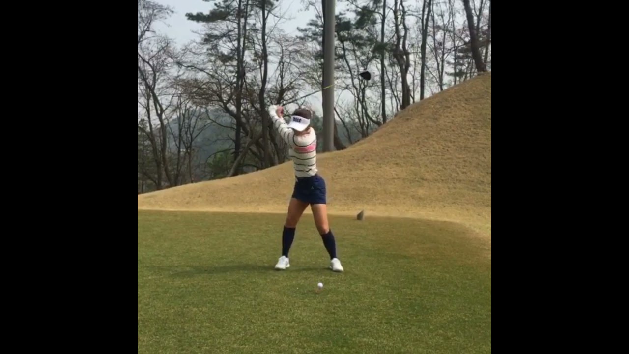 【キレイなドライバースイング】キム ハヌル（Kim Ha-neul）スローモーションあり