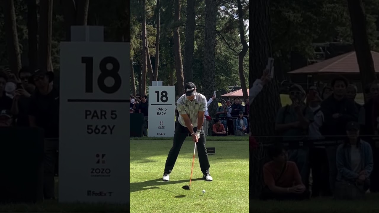 Power Hitter "Hideki Matsuyama" Awesome Swing Motion & Slow Motion, 「松山英樹」驚異のスイングモーション＆スローモーション 2024