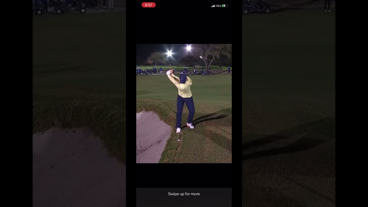 Rory McIlroy falls into bunker at #thematch ! #rorymcilroy #tomgillisgolf #pgatour