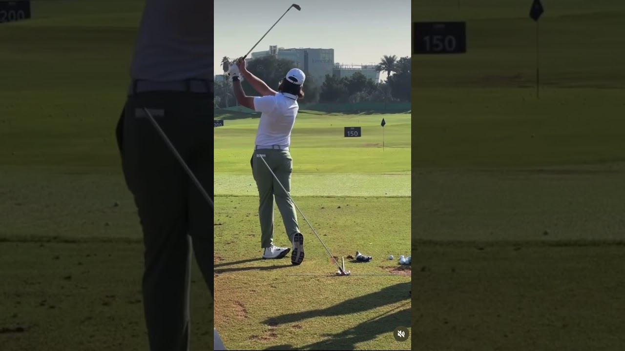Tommy Fleetwood’s drill down the line #golf #golfswing #golftips #tommyfleetwood #golfdrill