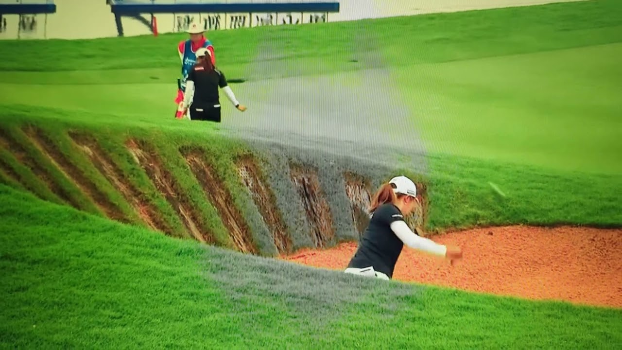 【優勝なるか!?】古江彩佳  バンカーから信じがたいスーパーショット  LPGA ブルーベイ  女子ゴルフ