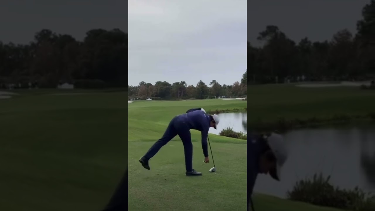 Charlie Woods driver swing down the line 2024 #golf #golfer #charliewoods #tigerwoods