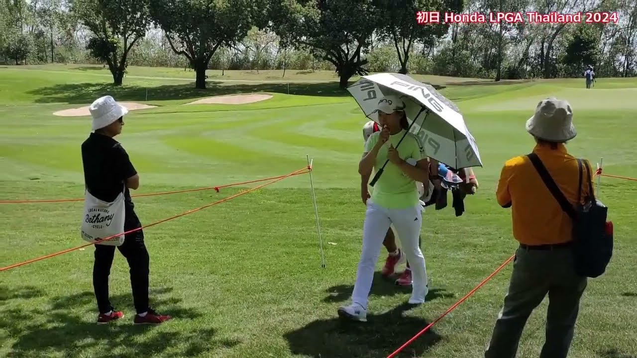 Honda LPGA Thailand. 2024 初日13ー15番 渋野日向子選手、ジャラビーブンチャン