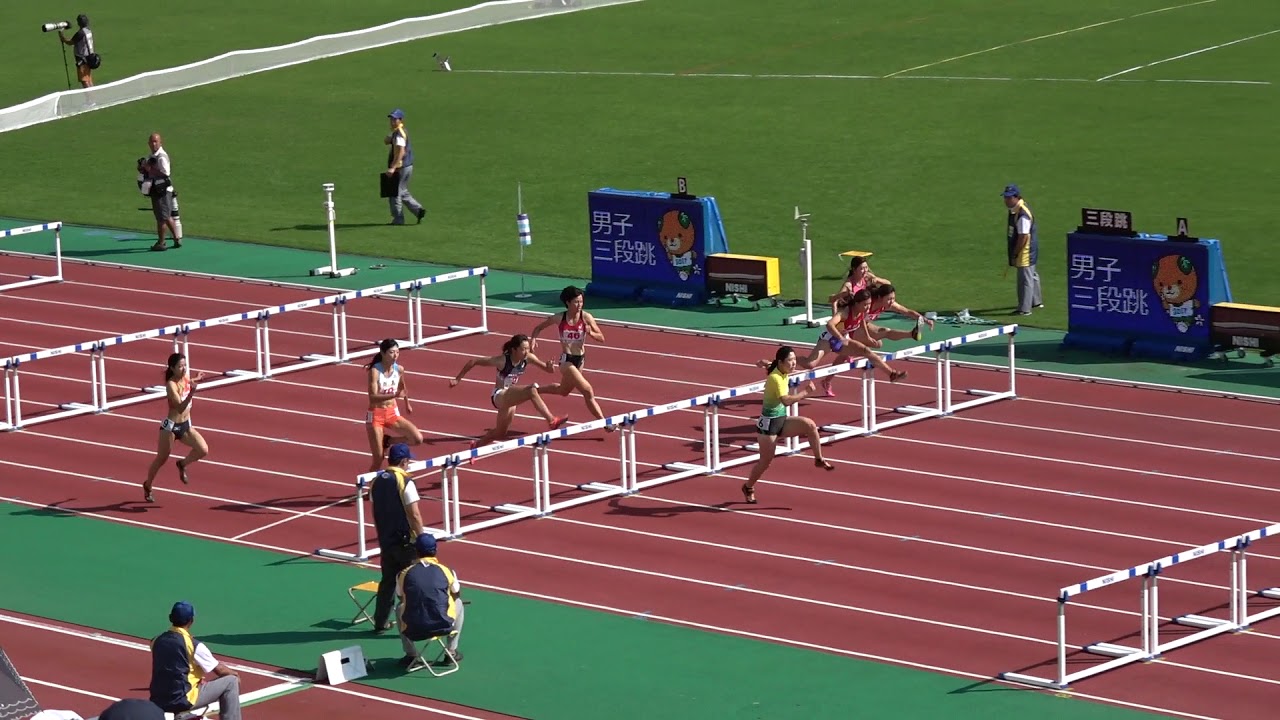 2017愛媛国体 成年女子100mH予1組 青木益未13.39(-0.1) Masumi AOKI1st 田中佑美 福部真子