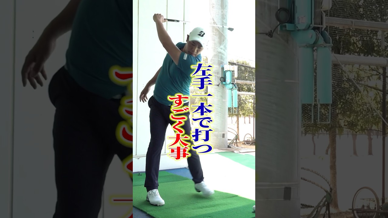 左手1本打ちでプロ級に⁉︎堀川プロ流アイアンで綺麗なインパクトが打てる練習 #ゴルフ #ゴルフ練習法 #堀川未来夢
