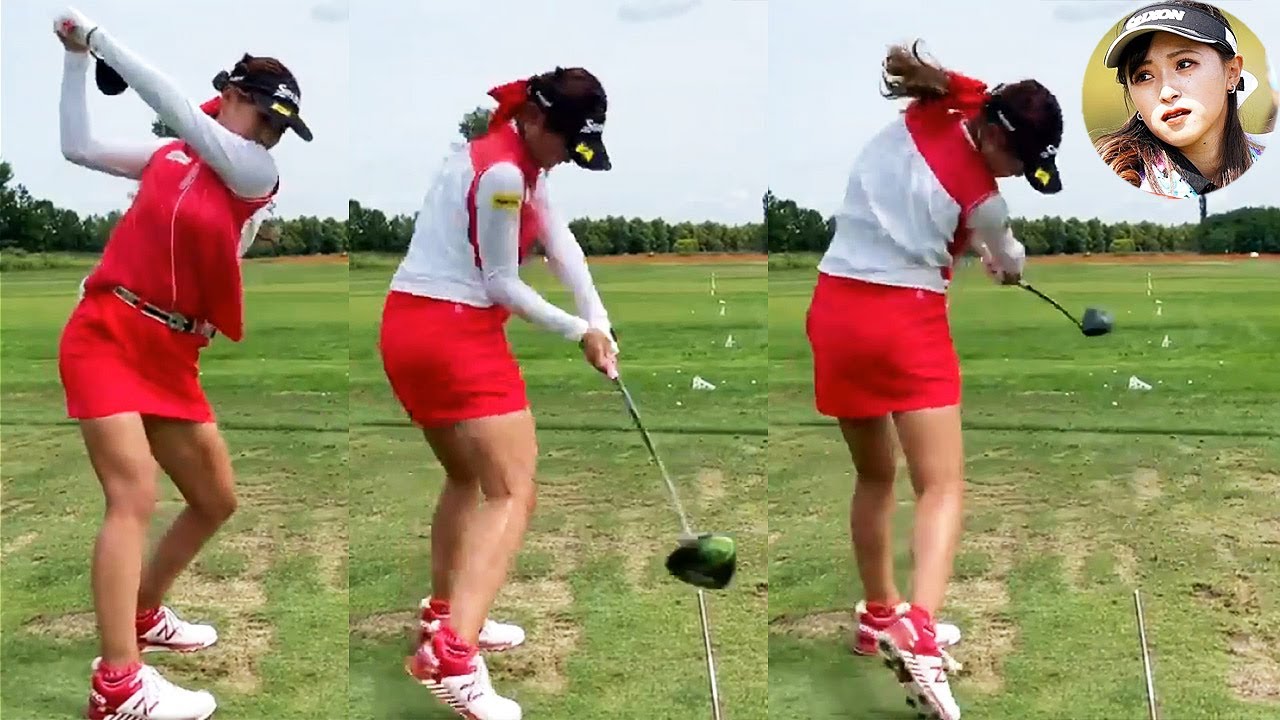 Reika Usui 臼井麗香 プロゴルファー DRIVER SHOT SLOW MOTION !!!