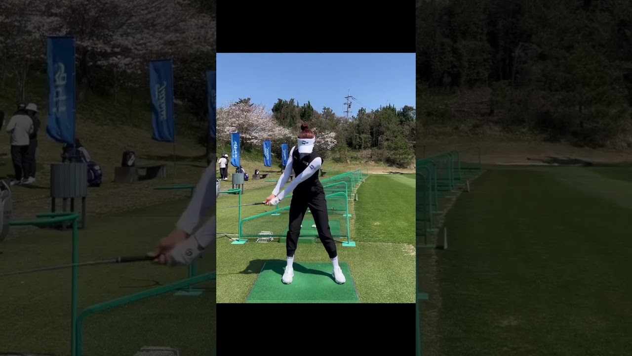 練習スイングも綺麗なユヒョンジュプロ🥰🥰