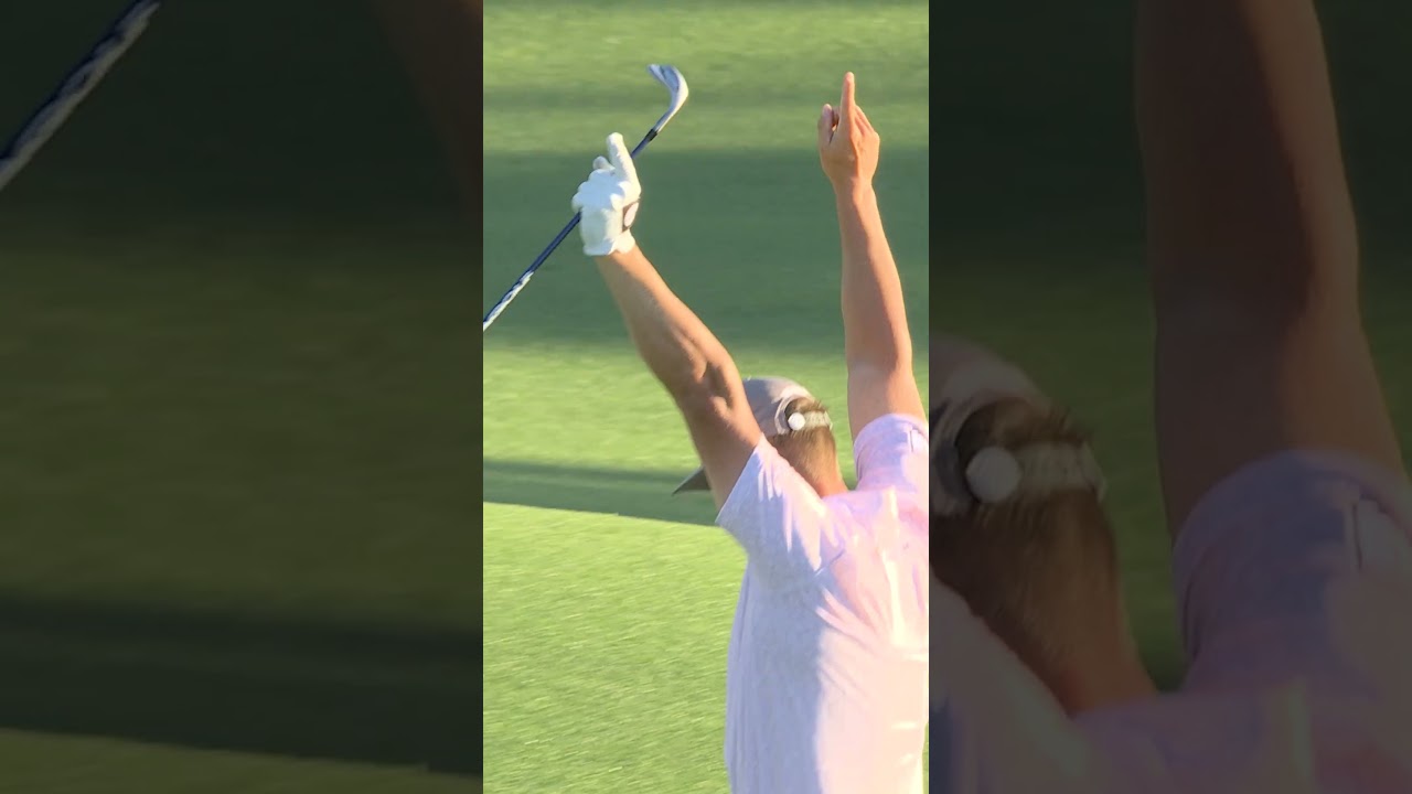 Bryson DeChambeau finishes with a bang. #themasters