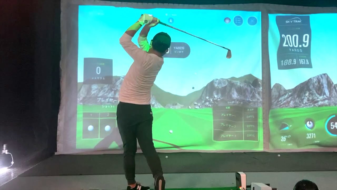 プロVSアマ／ショット対決　近藤プロ姉弟　新潟市　ゴルフスタジオ