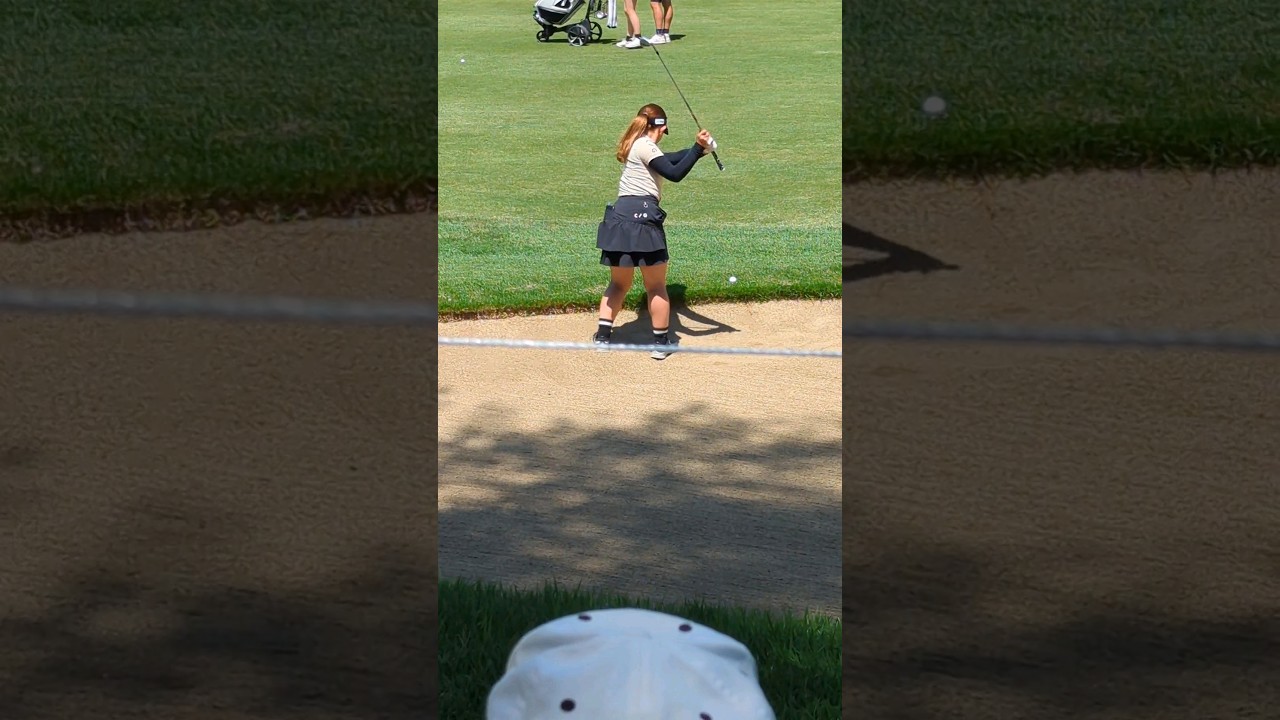 【女子ゴルフ】吉本ひかる  バンカーショット サロンパスカップ 2日目 #女子ゴルフ #golf