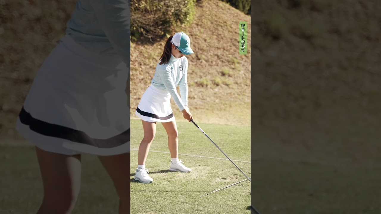 [JLPGA]鶴岡果恋プロアイアン,ドライバー練習スイング