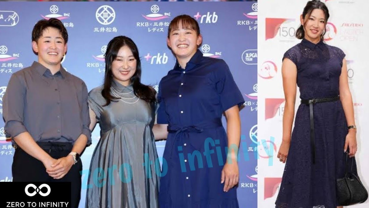 原英莉花が透け感スカート、臼井麗香セクシーデコルテ！ 女子プロゴルファー前夜祭でドレスアップ