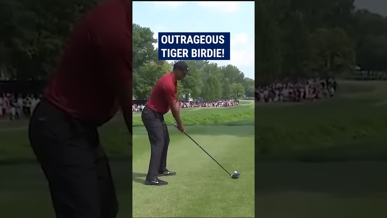 Tiger Woods makes AMAZING birdie from nowhere! 🤯