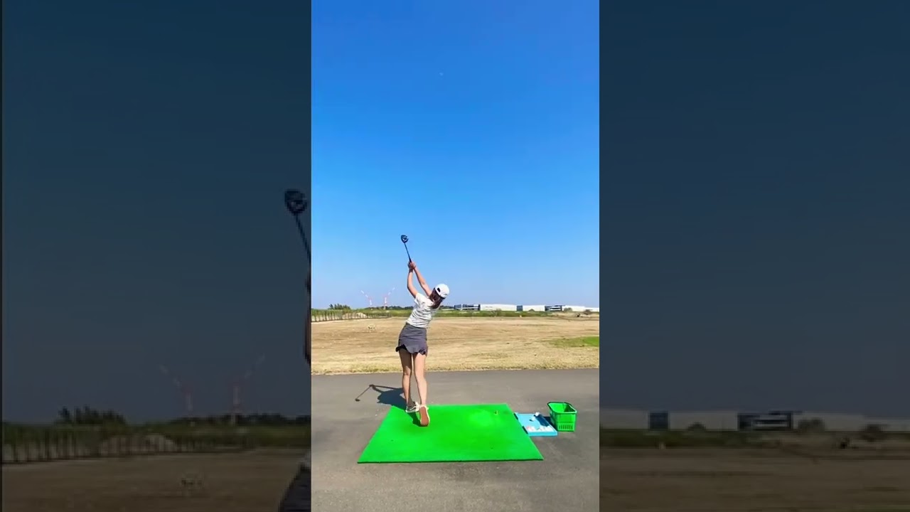 【安心して下さい。履いてます】風の強い日の練習⛳️