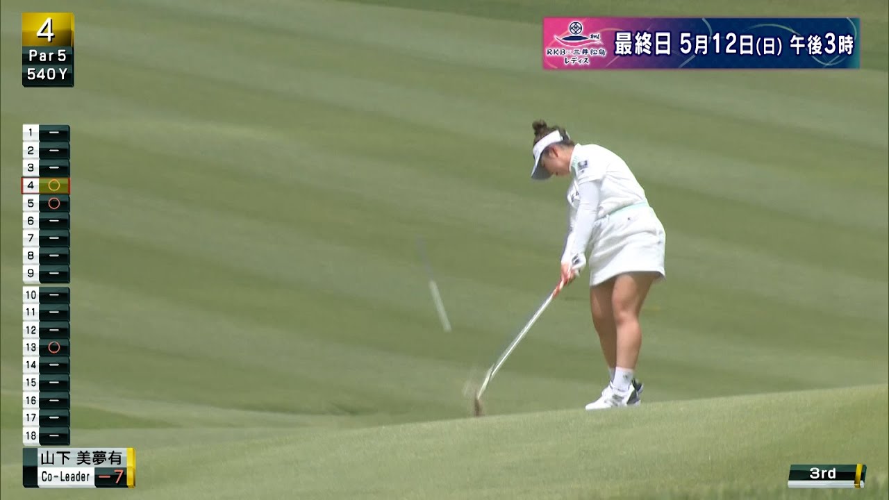山下美夢有ハイライト  岩井・佐久間・山下７アンダーで明日ファイナルへ！【RKB×三井松島レディス】