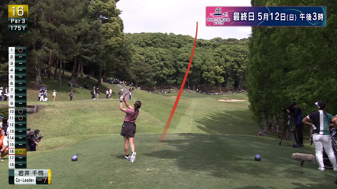 岩井千怜ハイライト  岩井・佐久間・山下７アンダーで明日ファイナルへ！【RKB×三井松島レディス】