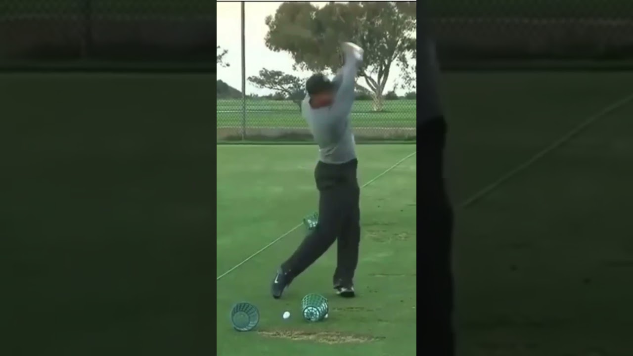 Tiger Woods Face On Long Iron Swing