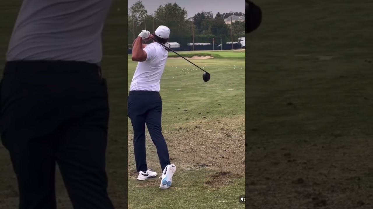 Brooks Koepka driver swing down the line at LIV Singapore #golfer #brookskoepka #livgolf