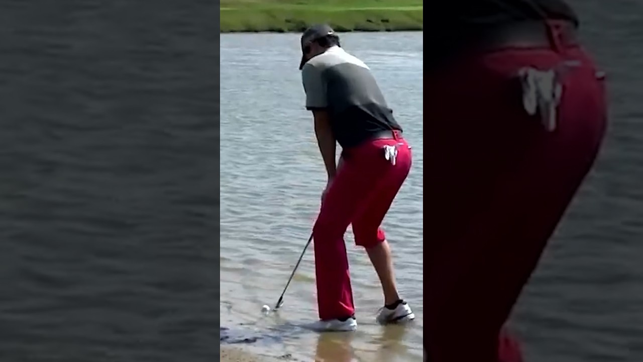Rory McIlroy's UNBELIEVABLE water shot! 😱