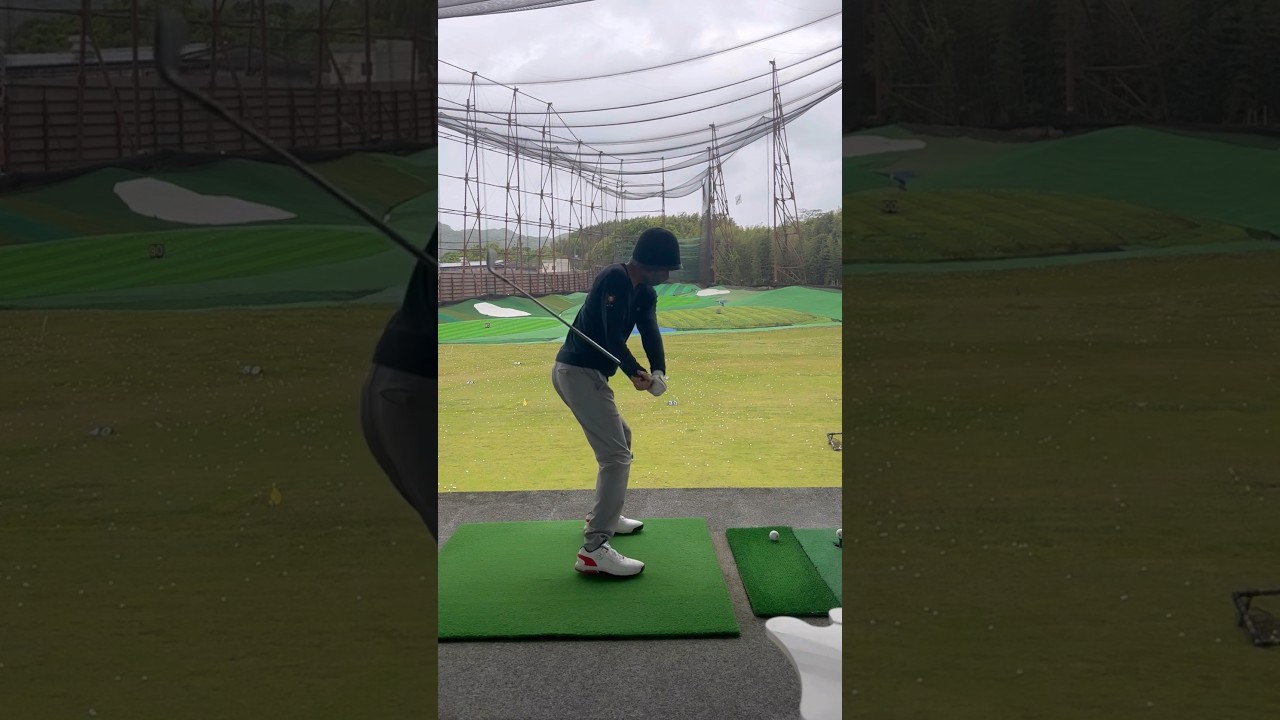トップから出力するとアウトから開きやすいので腰の高さから出力し続けることを意識しています。#回転式スイング #varigol #shorts #golf #ゴルフ #ゴルフスイング