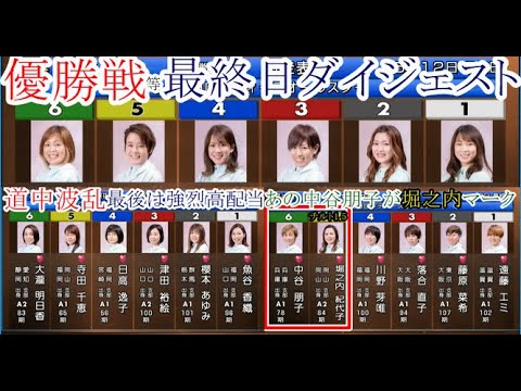 【GⅡレディース競艇】優勝戦①守屋②西橋③長嶋④實森⑤平高⑥岩崎など最終日注目レースダイジェスト