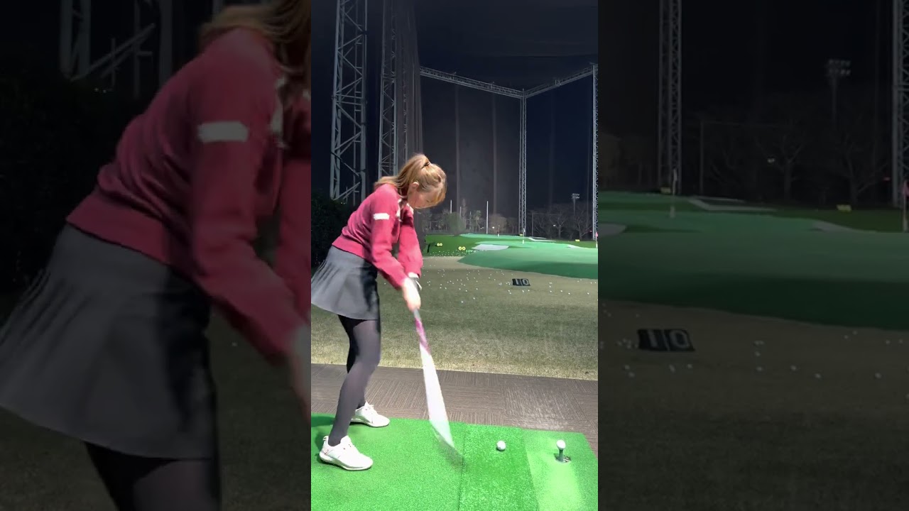 100ヤードぴったり宣言して打ってみた（ノーカット） #ゴルフ女子 #shorts