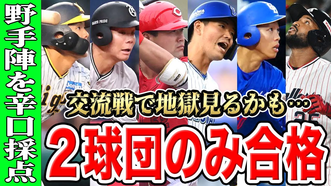 【プロ野球】交流戦前に野手陣の成績を超辛口採点！はっきり言って攻撃力は２強４弱ですSP【セリーグ】