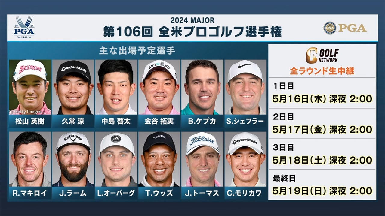 【全米プロ24】シェフラー、マキロイなど世界の強豪と松山、久恒、中島、金谷がプロゴルファー世界一決定戦に挑む！海外男子メジャー「全米プロゴルフ選手権」【内藤雄士のPGAツアーアフタトーク】