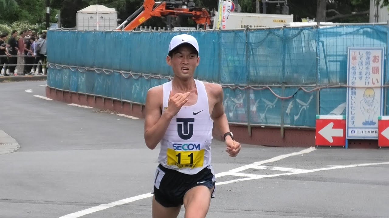 [関東インカレ]東洋梅崎日本人トップ！1部ハーフマラソン（競技場入り口手前）