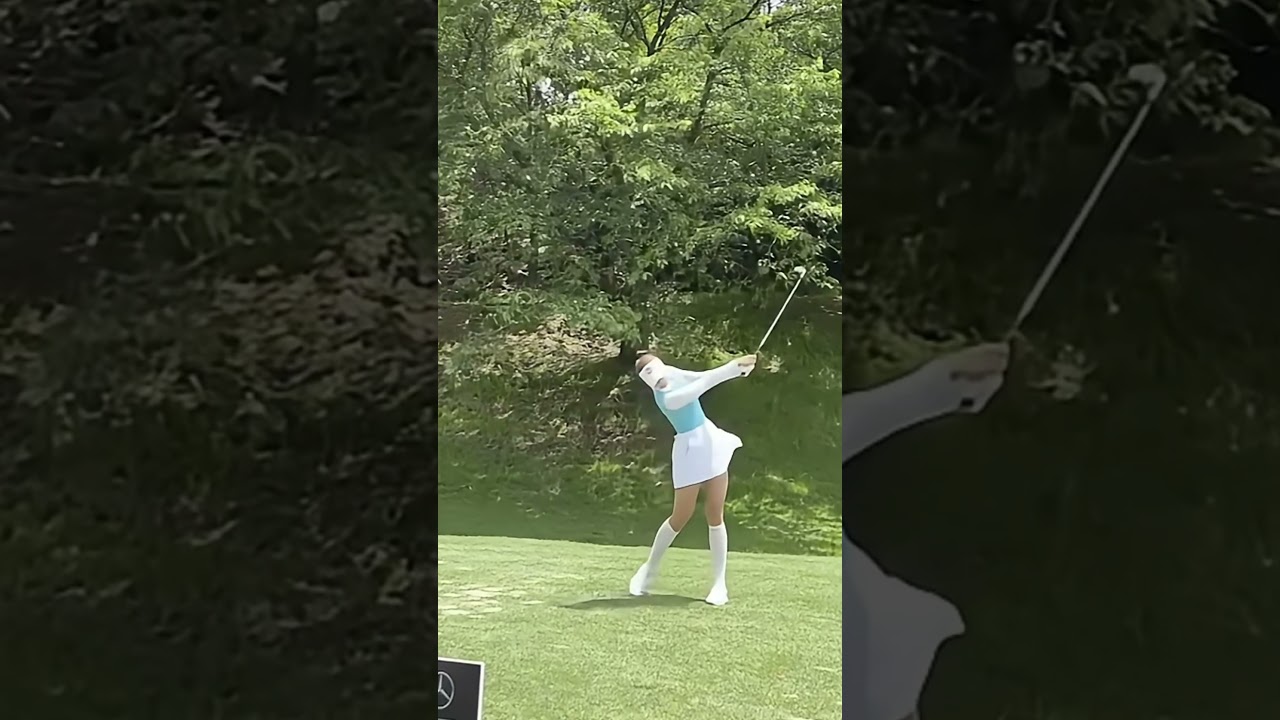 KLPGA 유현주프로님 #아이언스윙  슬로우모션 #유현주  프로 인스타:@_hyunju.__ #비거리늘리기  #golf  #golfswing #골프 #골프스윙