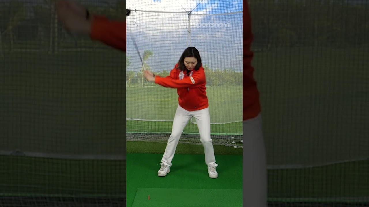 高島早百合プロが教える「アッパースイングの打ち方」 #shorts