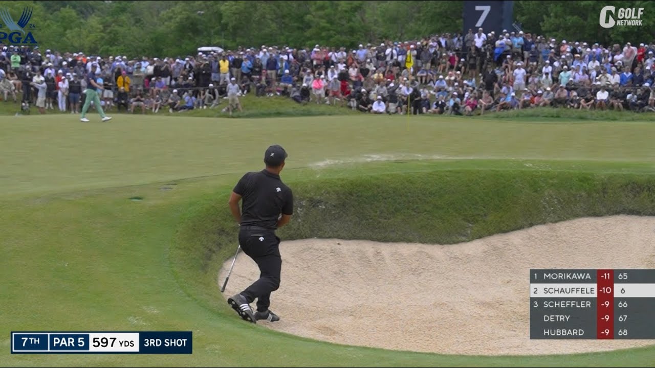 【全米プロ24】ザンダー・シャウフェレ、ナイスバンカーショットにロングパットも決め首位堅守