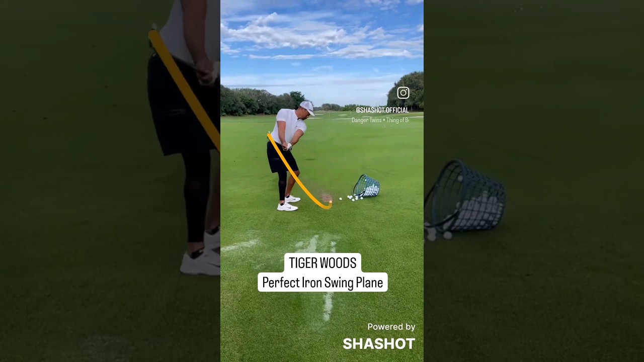@tigerwoods perfect swing plane made by shashot 🔥🔥Make your own plane with shashot