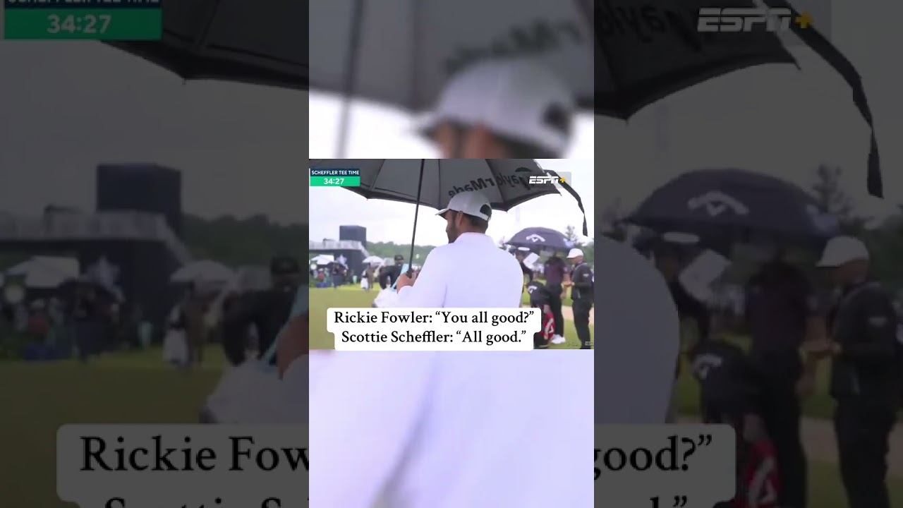 Rickie Fowler checked up on Scottie Scheffler as he arrived at the PGA Championship #shorts