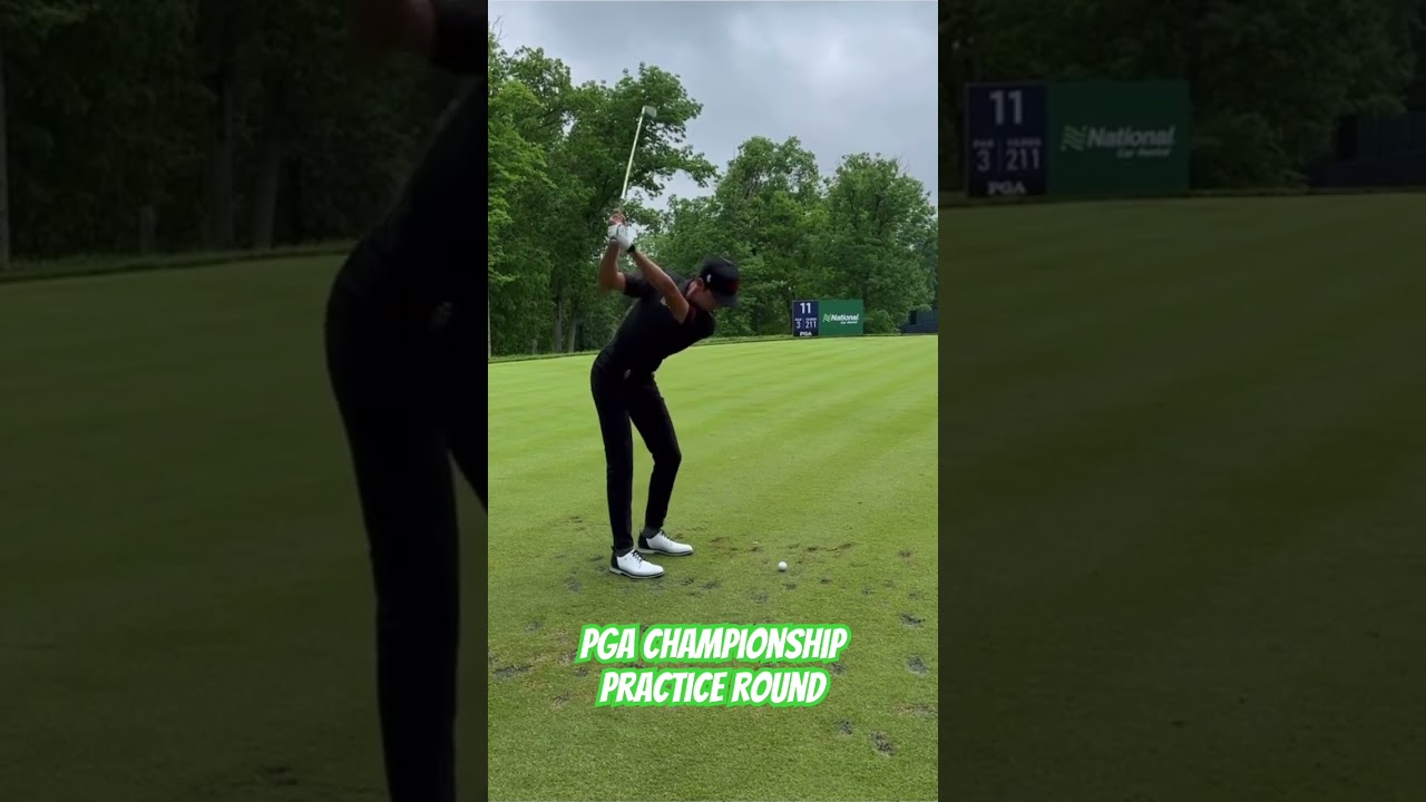 PGA Championship Practice Round. Rahm, Mickelson, Puig, Ogletree. Thanks Derek Deminsky great video!