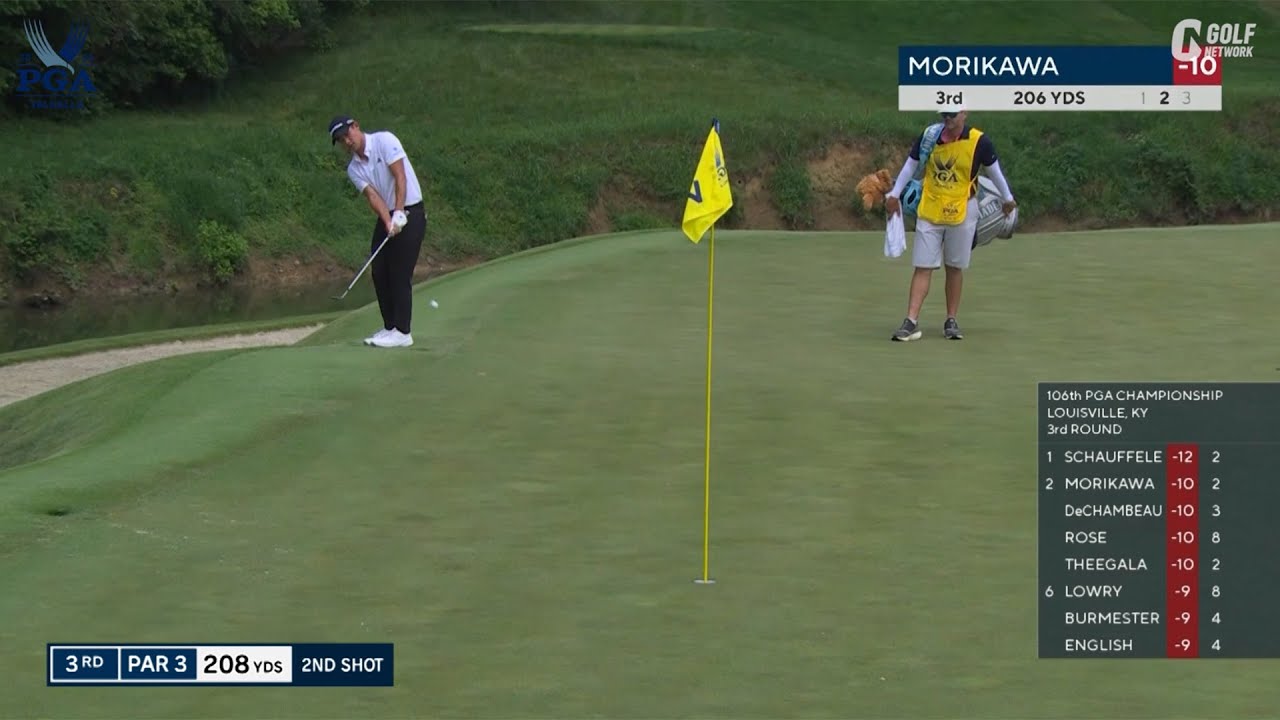 【全米プロ24】モリカワがトップタイ浮上！　難しい位置からのチップインバーディも