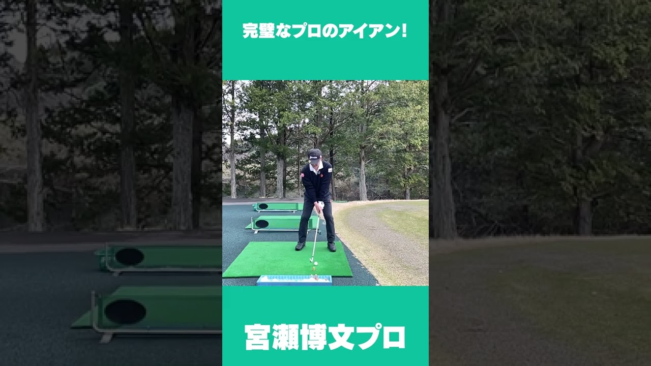 【詳細は動画で】一切の無駄がないスイング！宮瀬博文プロのアイアンショット #Short #ゴルフ #アイアン #golf