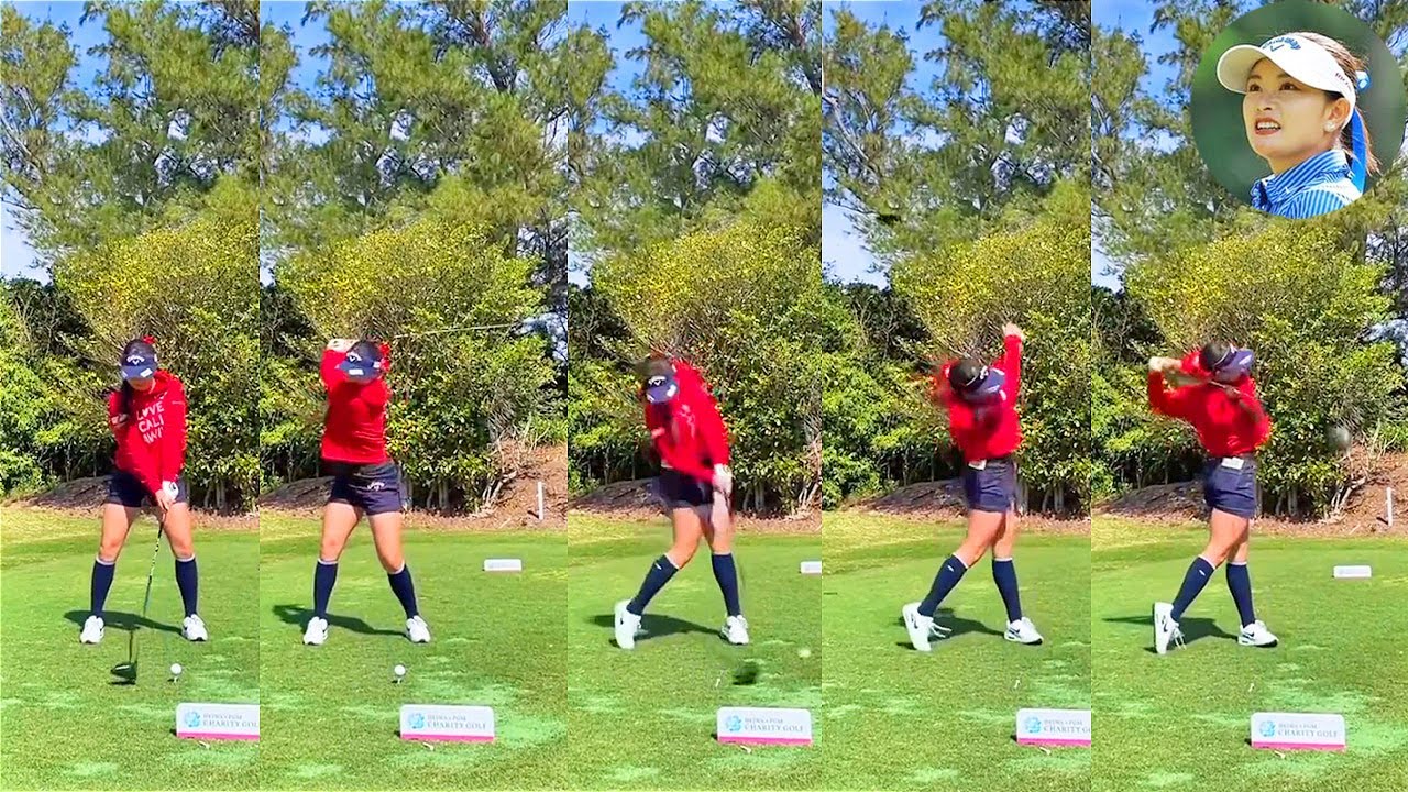 Yui Kawamoto 河本結​ プロゴルファー DRIVER SHOT SLOW MOTION !!!