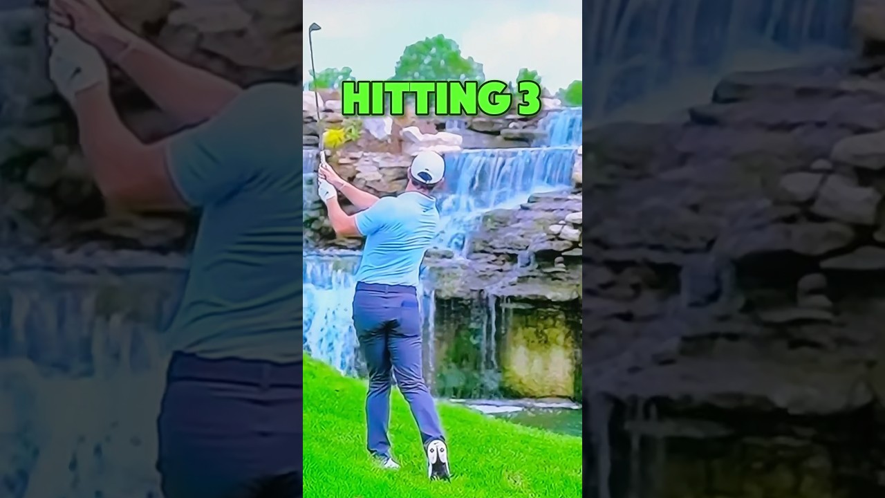 Rory breaking bad - chasing waterfalls - incredible save! #golf #pga #golfer #pleaseletusgolf