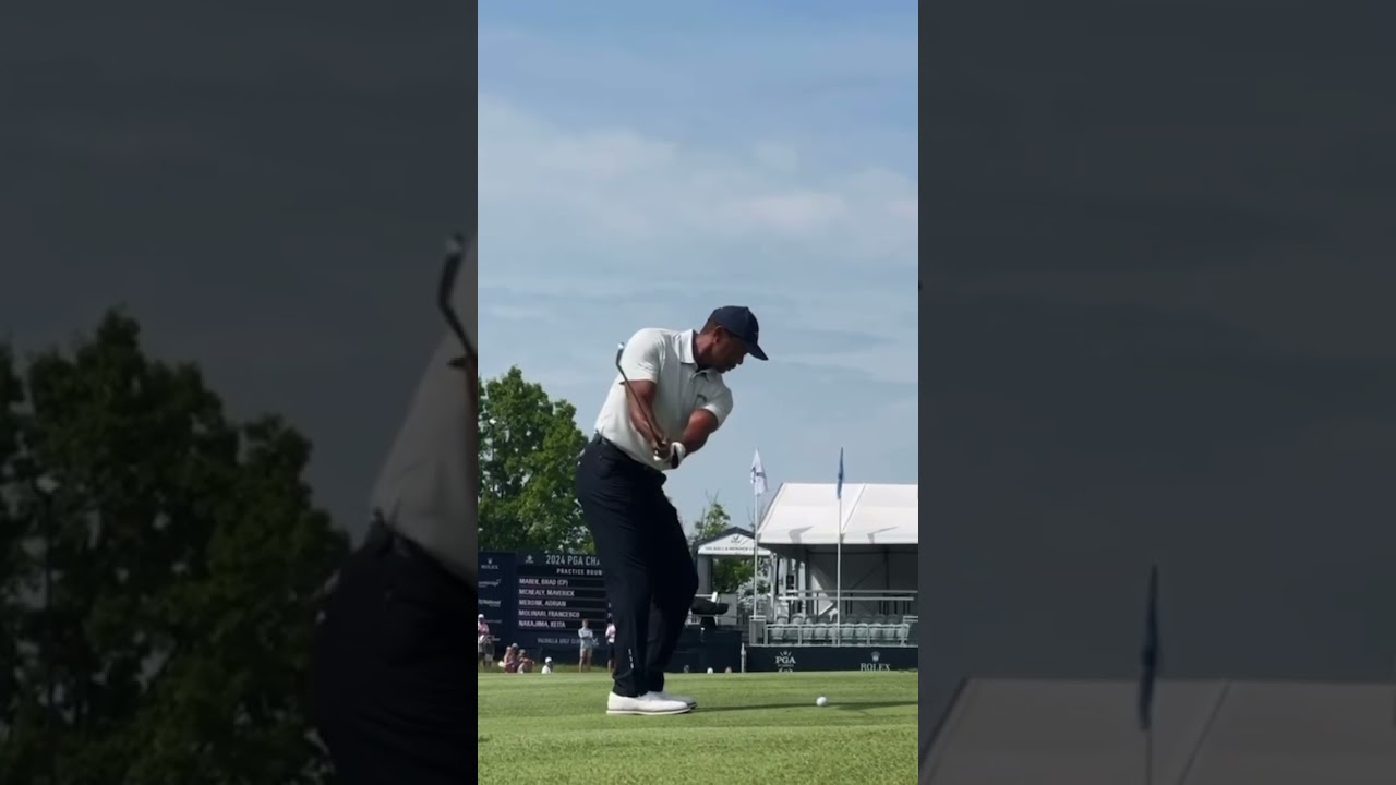 Tiger Woods swing at the 2024 PGA Championship #golfer #golfswing