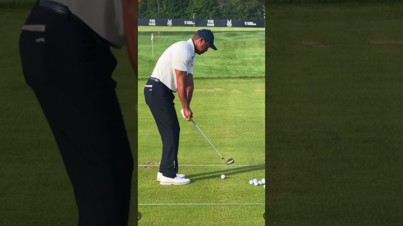 Tiger woods wedge swing at the PGA Championship #tigerwoods #pgachampionship