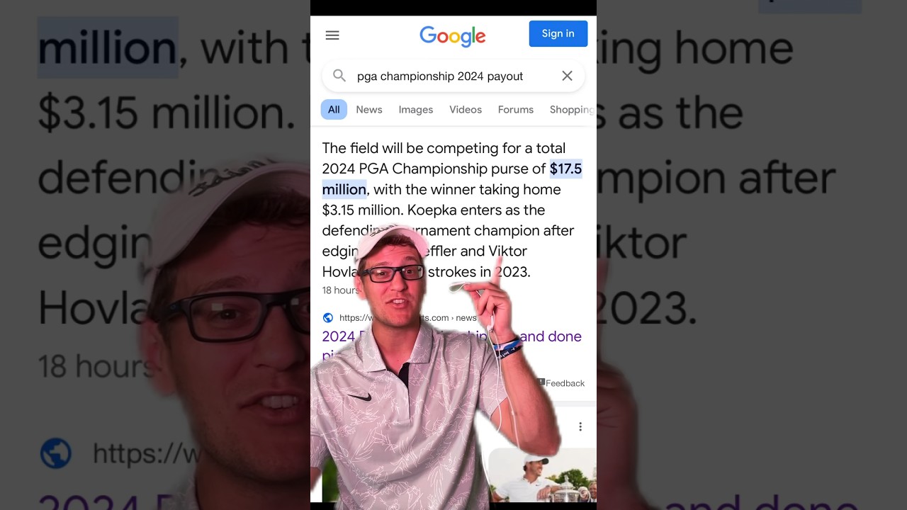 PGA Championship purse is WHAT?!?