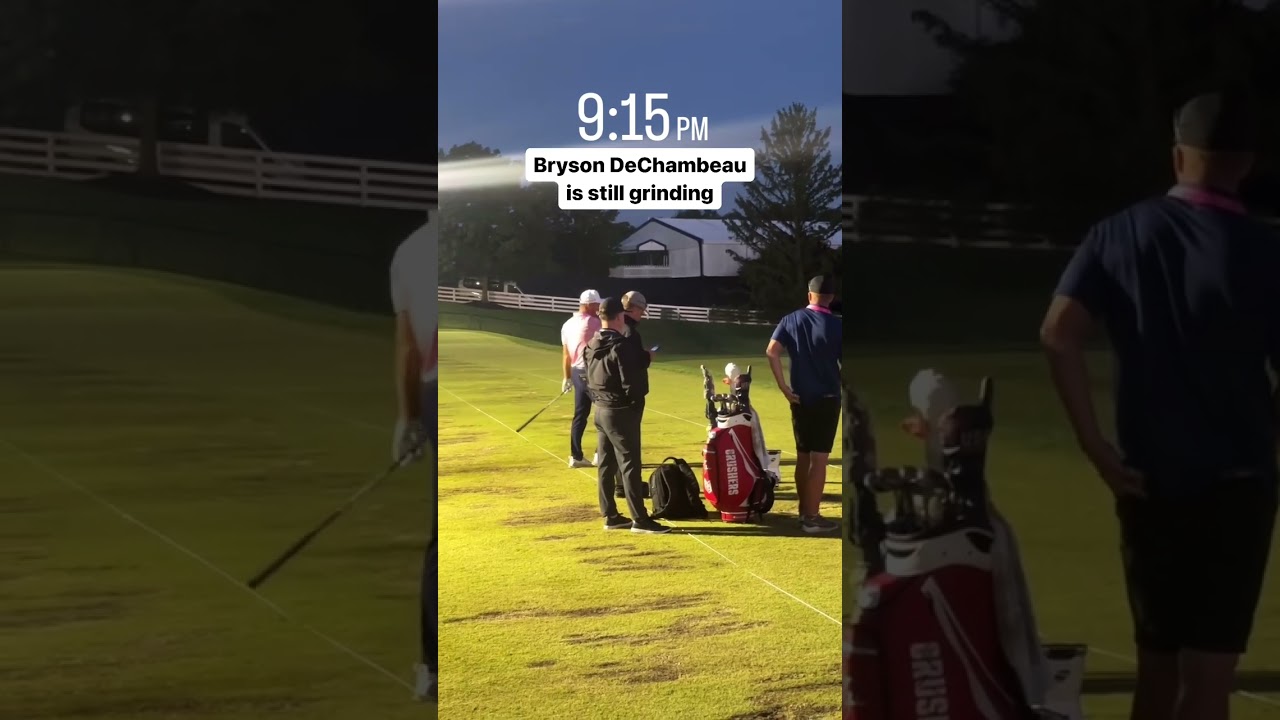 Only man on the range after second round play was suspended due to darkness.