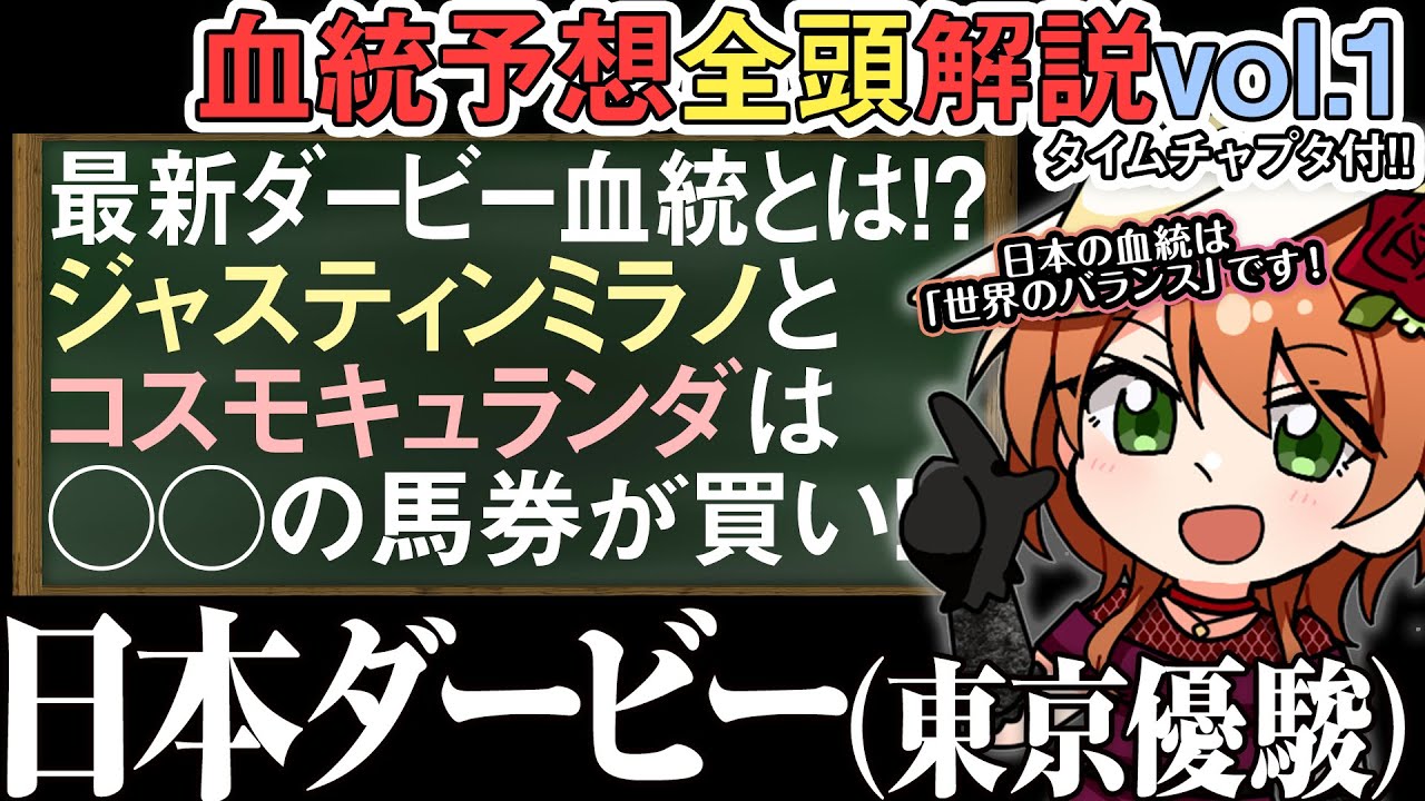 東京優駿 日本ダービー 2024 近年のダービー血統と今年の皐月賞を徹底分析！(前週回顧付き) 全馬解説vol.1 #四条大学血統ゼミ🏇🧬