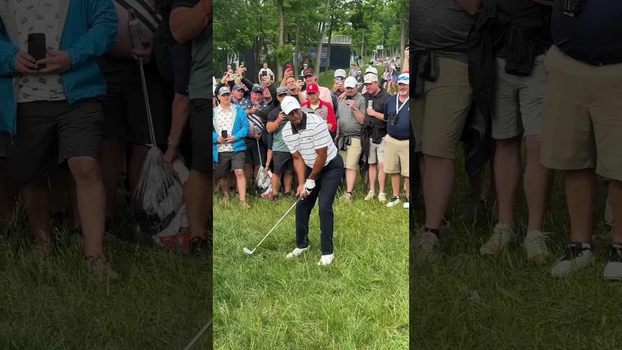 Tiger saving par on 17 at Valhalla #golfexercise #pgachamp #golfswing