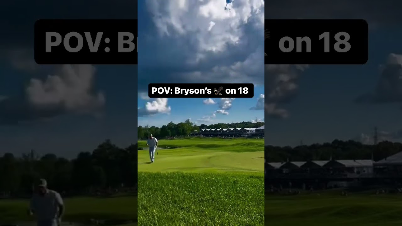 POV: @brysondechambeau's  chip-in on 18 🦅👀 #PGAChamp #shorts #golf  #livgolf