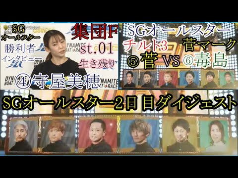 【SGオールスター】④峰VS①松井、集団F生き残り「守屋」など2日目ダイジェスト